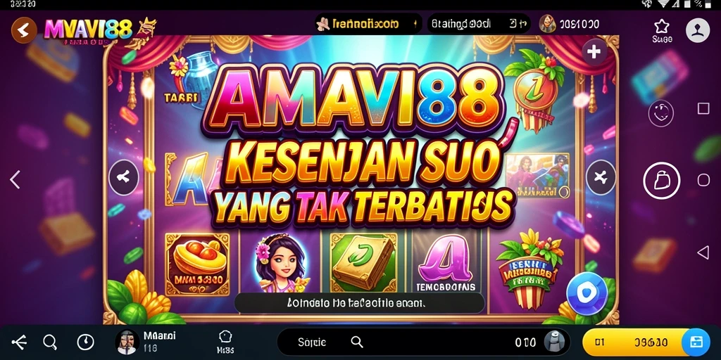 Screenshot gameplay AMAVI88 menampilkan momen seru permainan slot.