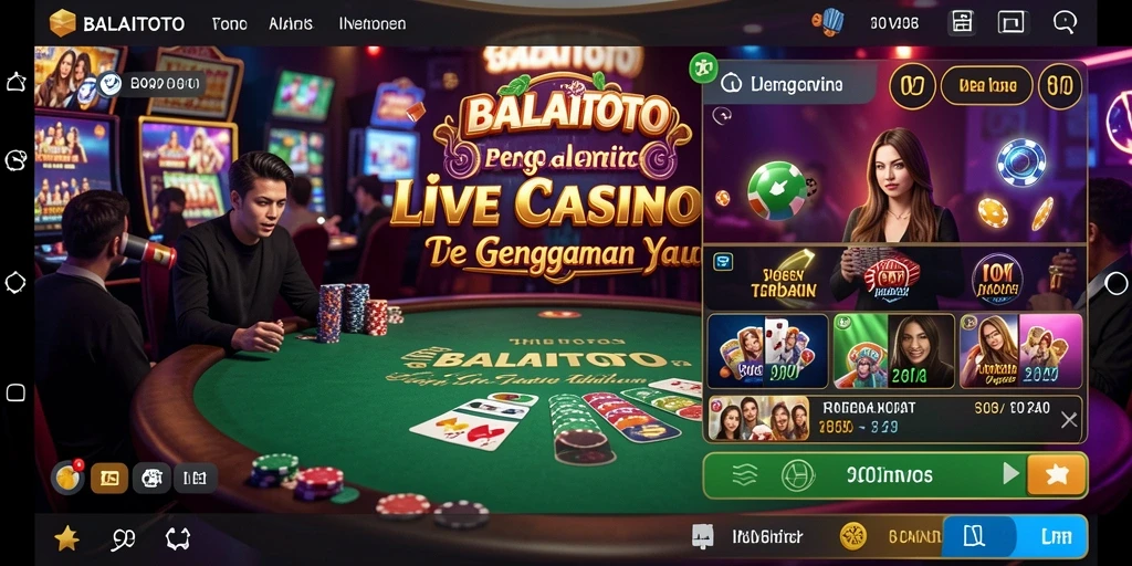 Gambar gameplay Live Casino BALAITOTO yang mendebarkan dan interaktif.