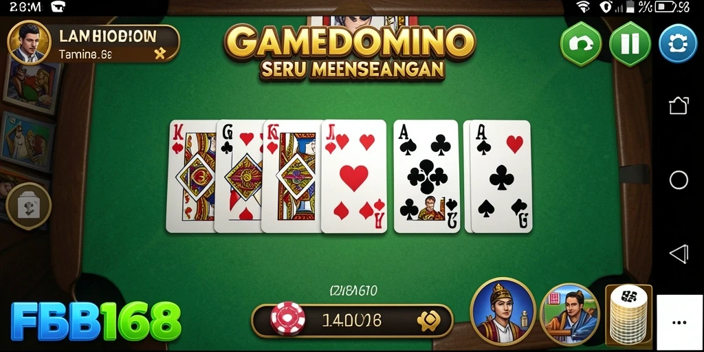 Screenshot gameplay seru dari FB168 yang menunjukkan aksi domino.