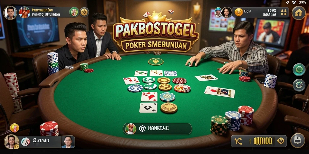 Tampilan menarik dari gameplay Poker di PAKBOSTOGEL.