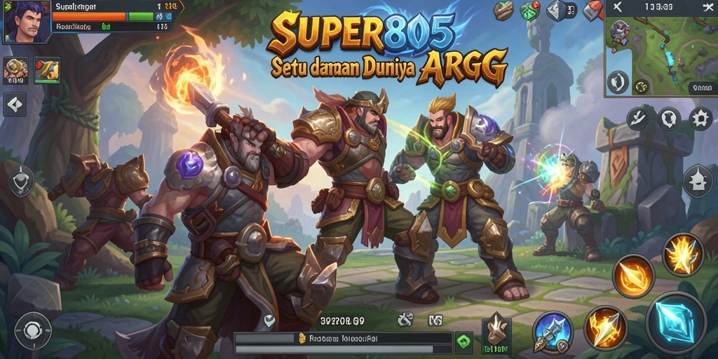 Tangkapan layar SUPER805 menampilkan pertempuran epik dalam dunia ARPG.