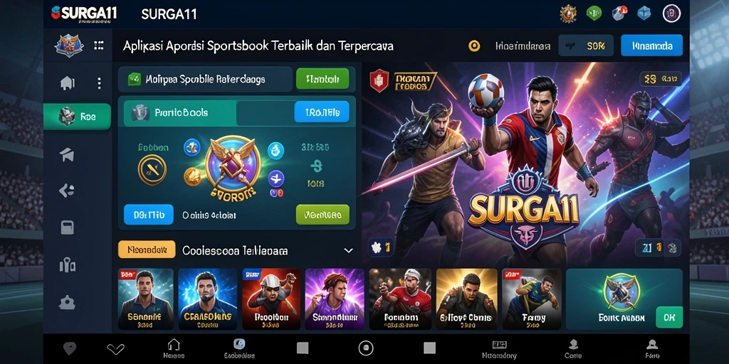 Tampilan gameplay aplikasi Sportsbook SURGA11 yang menarik.