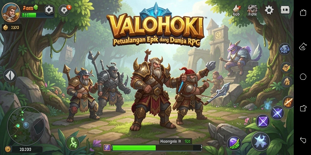 Gameplay menarik VALOHOKI dengan pertarungan RPG yang seru.