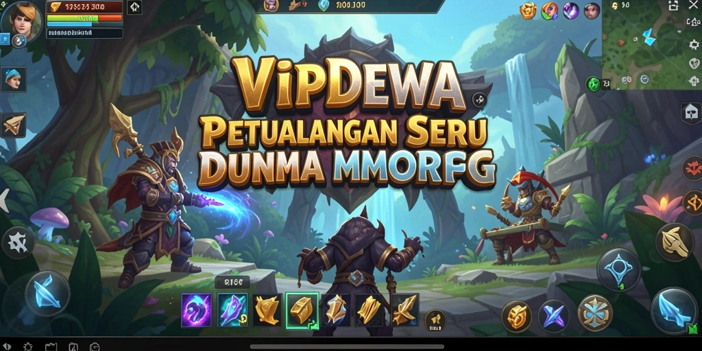 Screenshot gameplay VIPDEWA menampilkan pertempuran seru dan grafik menakjubkan.