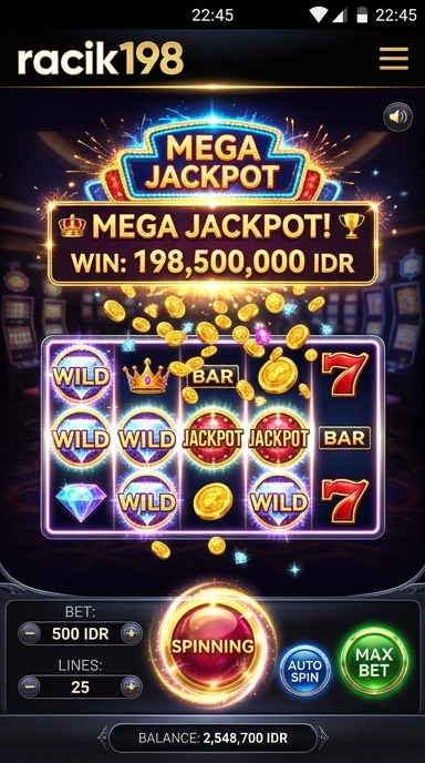 Tampilan antarmuka racik198 yang sederhana dan intuitif.
